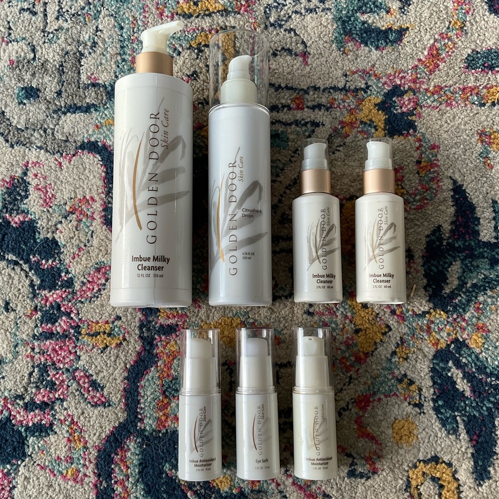 The Golden Door Spa Skincare Lot New Moisturizer Cleanser Citrus Fresh Drops